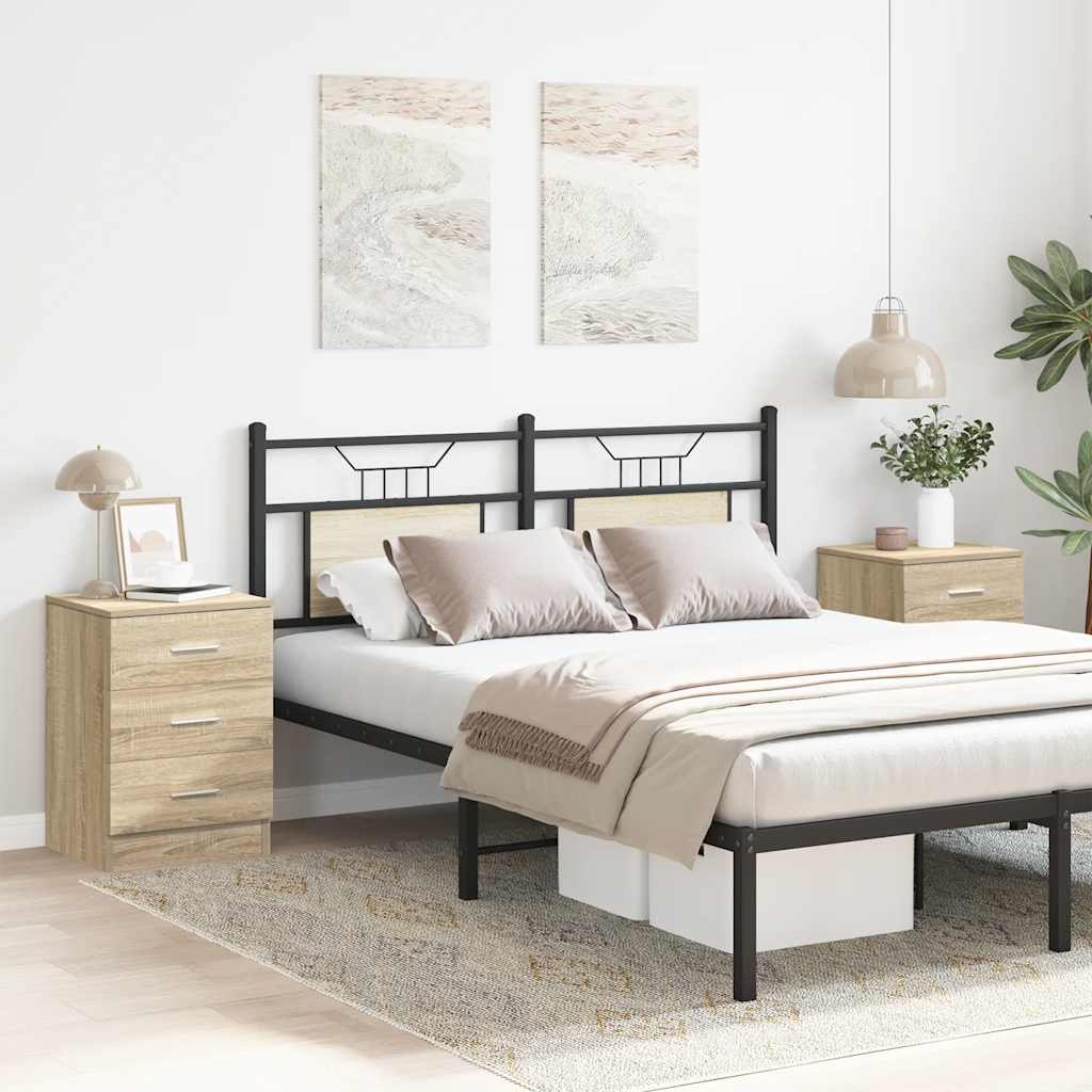 Bedside Cabinets 2 pcs Sonoma Oak 38x35x56 cm Engineered Wood
