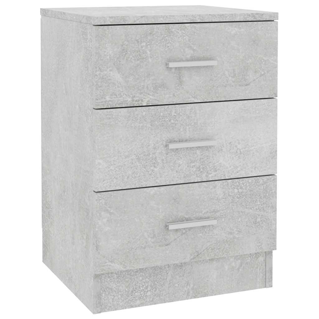 Bedside Cabinet Concrete Grey 38x35x56 cm Engineered Wood