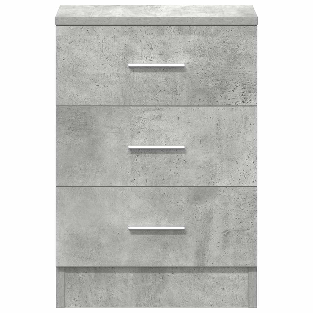 Bedside Cabinet Concrete Grey 38x35x56 cm Engineered Wood