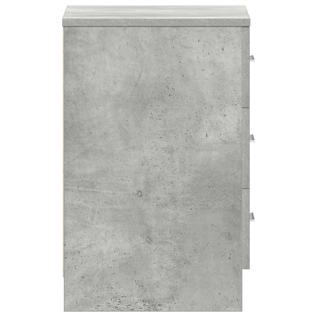 Bedside Cabinet Concrete Grey 38x35x56 cm Engineered Wood