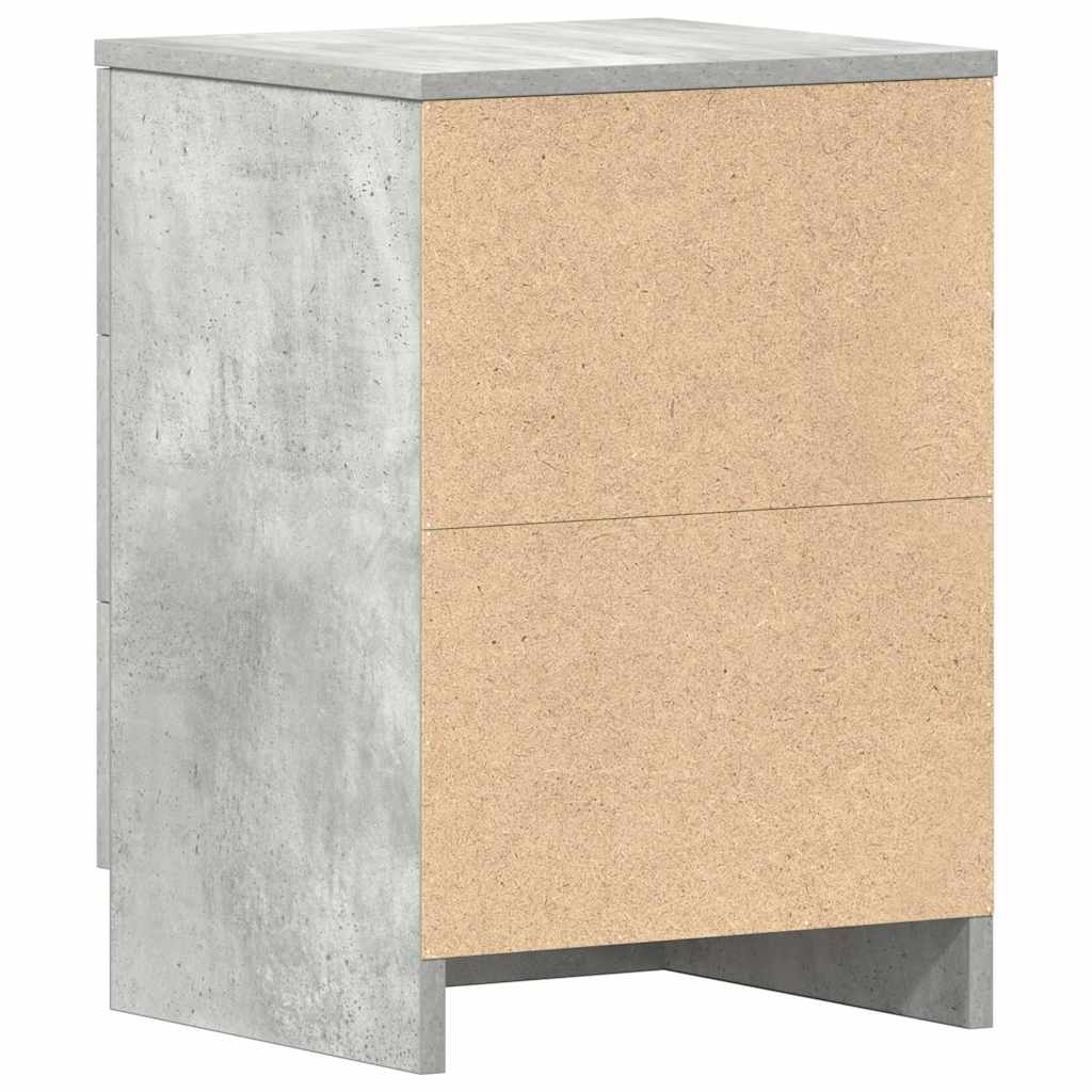 Bedside Cabinet Concrete Grey 38x35x56 cm Engineered Wood