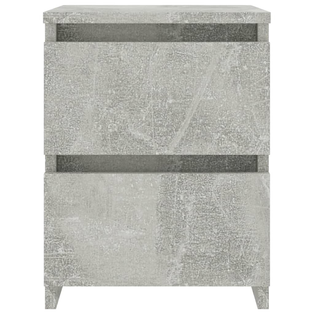 Bedside Cabinets 2 pcs Concrete Grey 30x30x40 cm Engineered Wood