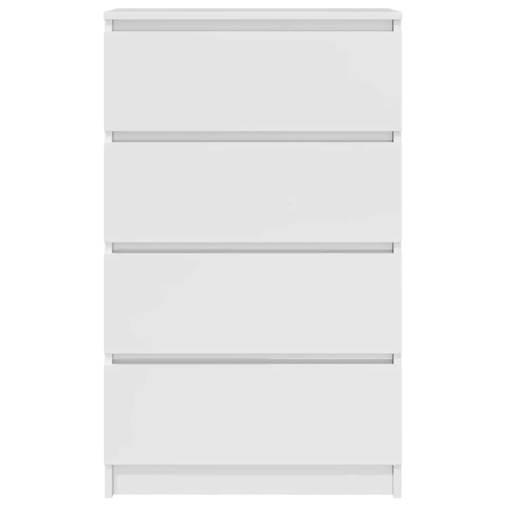 Sideboard High Gloss White 60x35x98.5 cm Engineered Wood