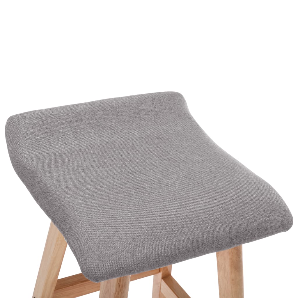 Bar Stool Light Grey Fabric