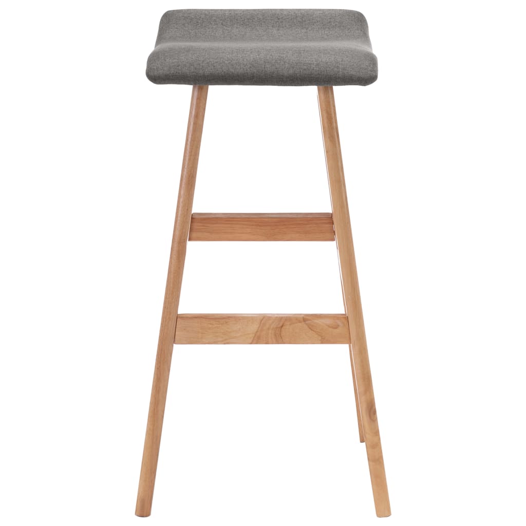 Bar Stools 2 pcs Dark Grey Fabric
