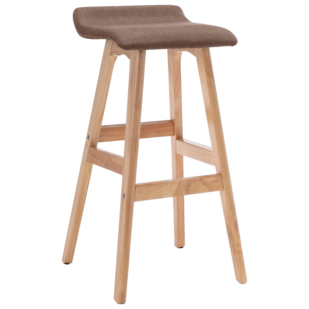 Bar Stools 2 pcs Taupe Fabric