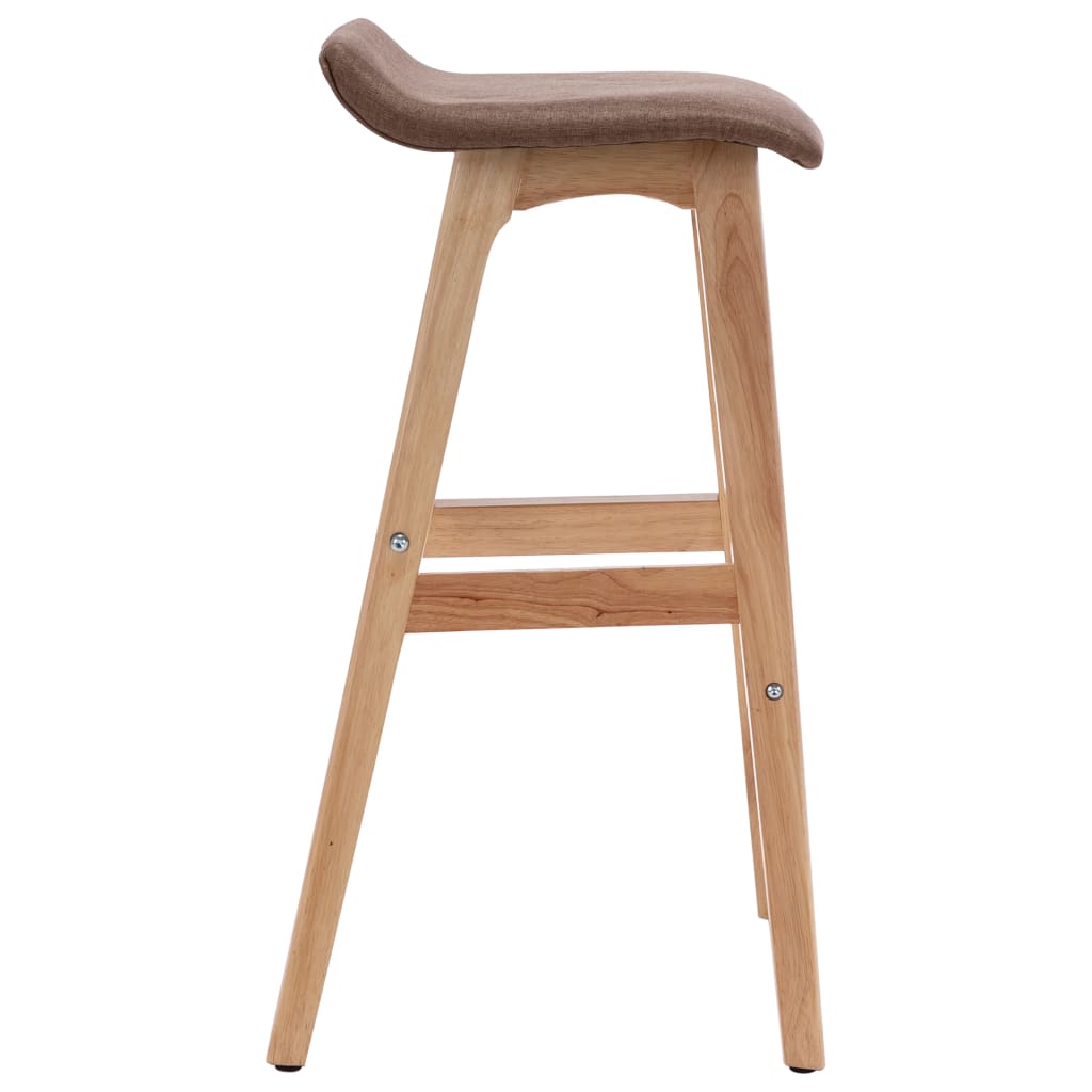 Bar Stools 2 pcs Taupe Fabric