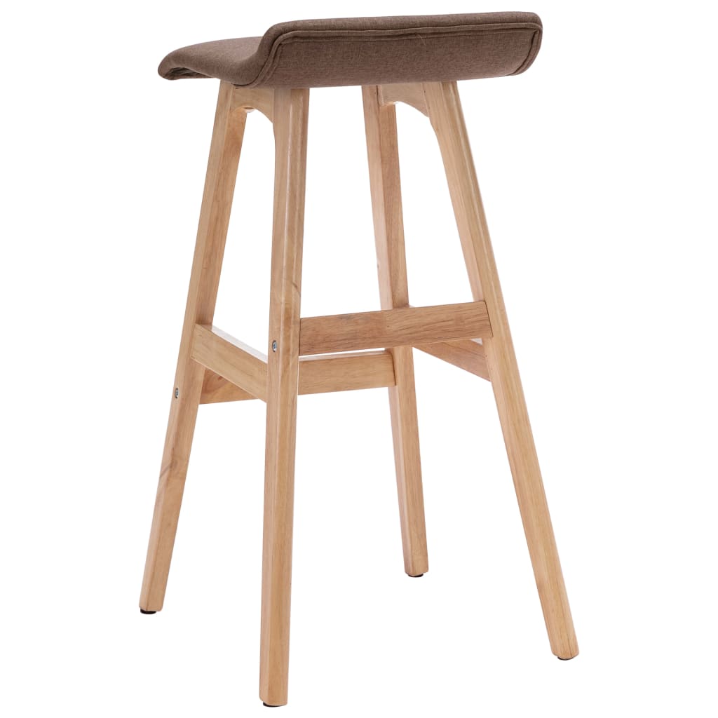 Bar Stools 2 pcs Taupe Fabric