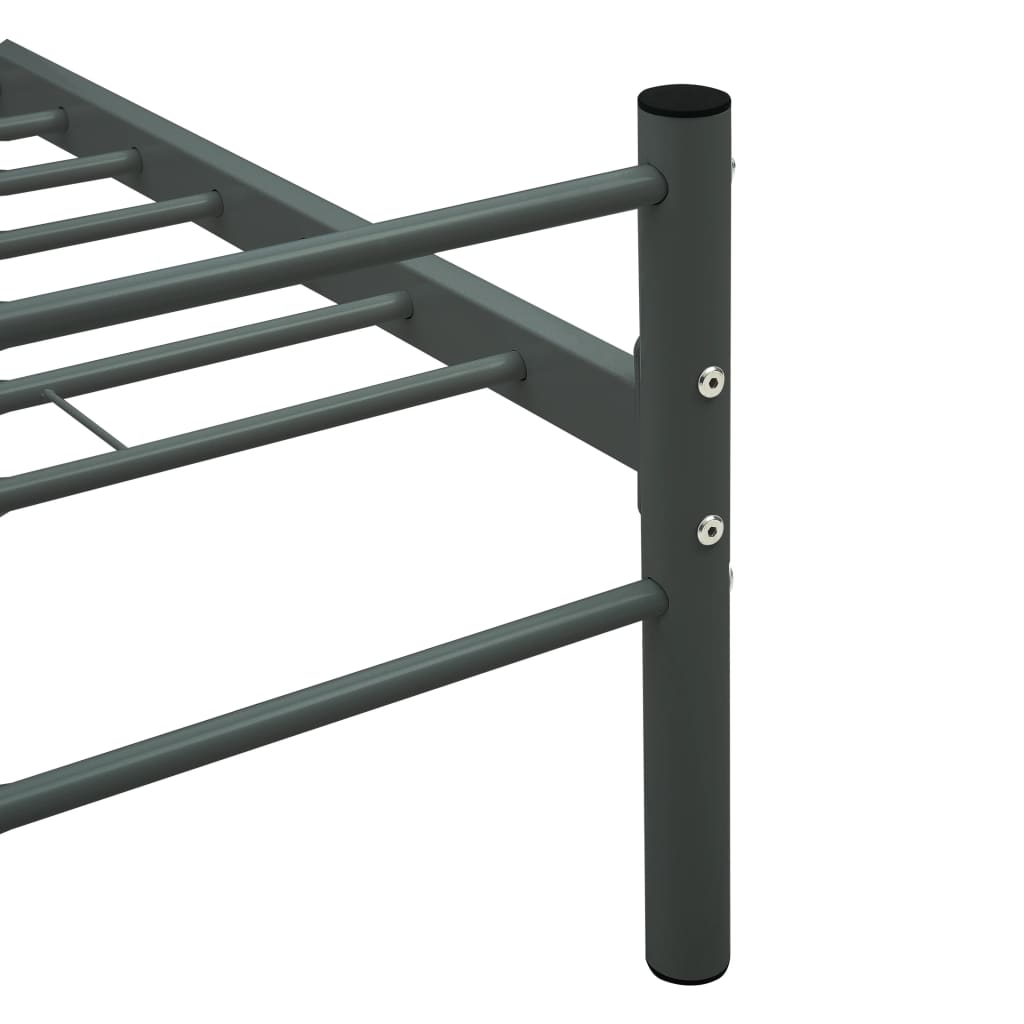 284687 vidaXL Bed Frame without Mattress Grey Metal 200x200 cm