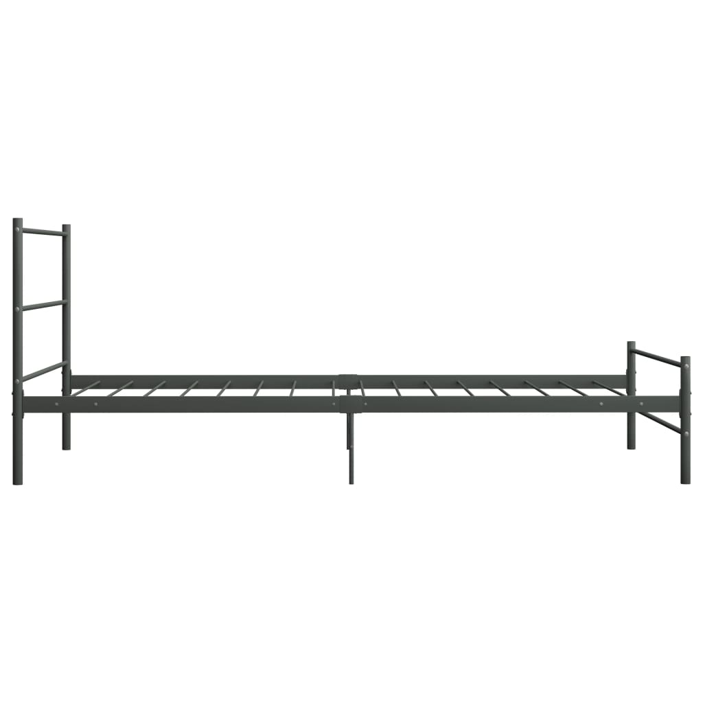 Bed Frame without Mattress Grey Metal 90x200 cm