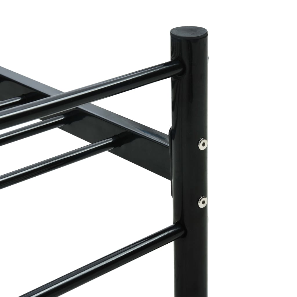 Bed Frame without Mattress Black Metal 90x200 cm