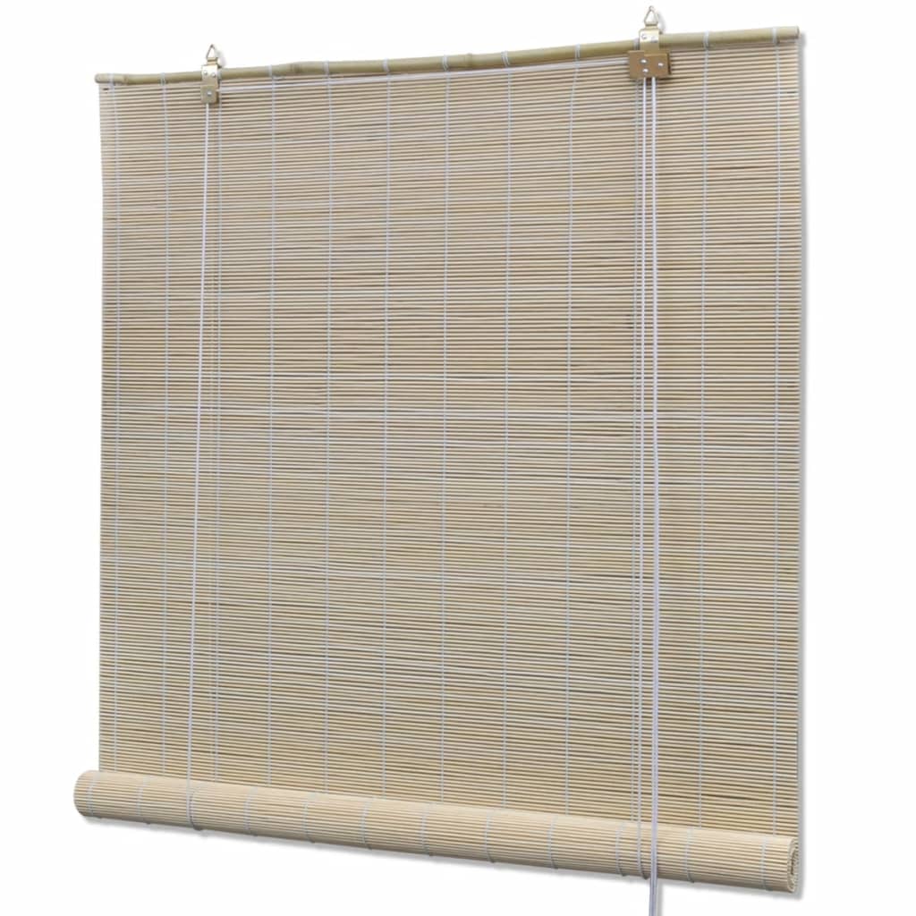Bamboo Roller Blinds 2 pcs 120x160 cm Natural