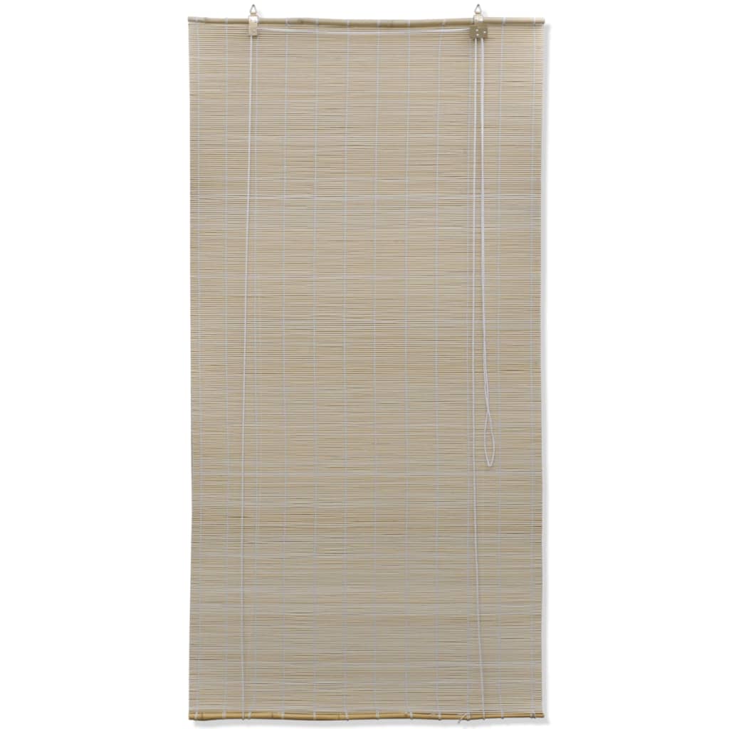 Bamboo Roller Blinds 2 pcs 120x160 cm Natural