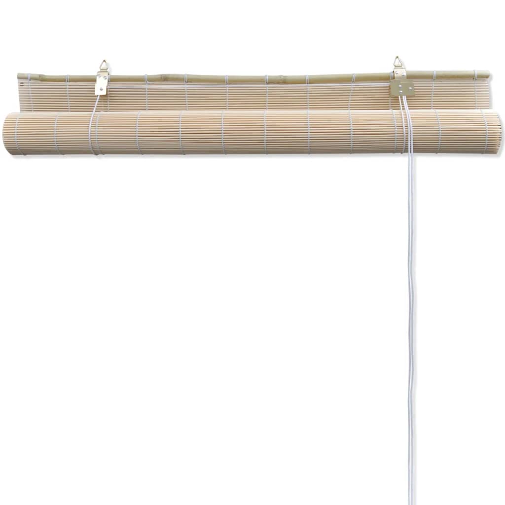 Bamboo Roller Blinds 2 pcs 120x160 cm Natural