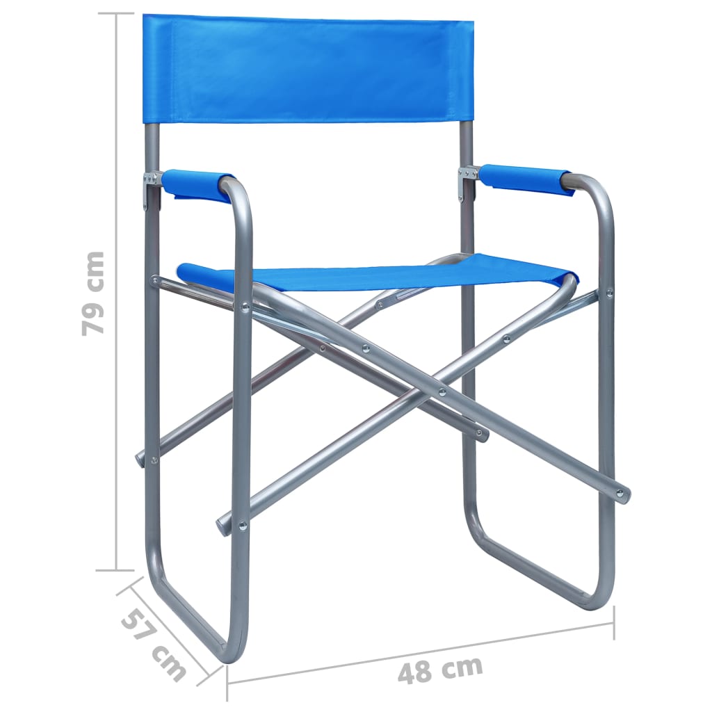Director's Chairs 2 pcs Steel Blue