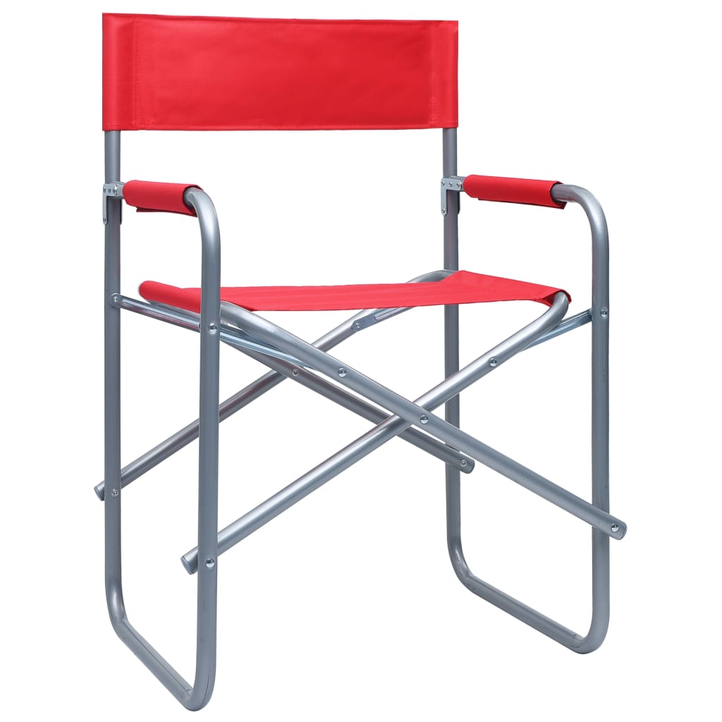 Director's Chairs 2 pcs Steel Red