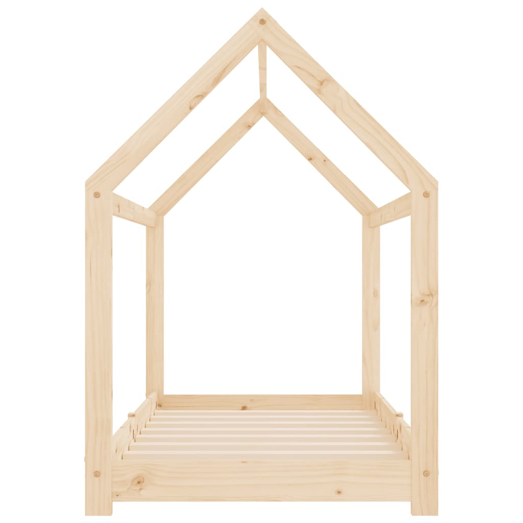Kids Bed Frame Solid Pine Wood 80x160 cm