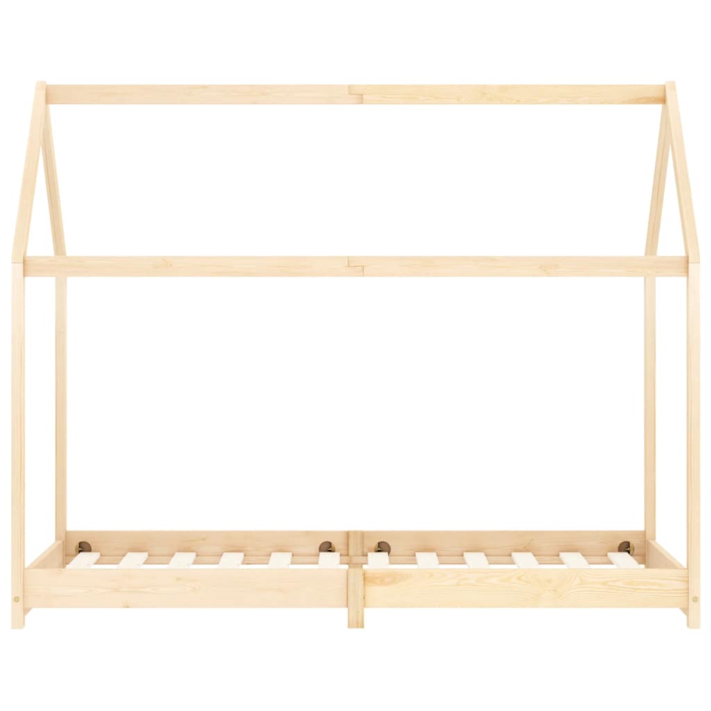 Kids Bed Frame Solid Pine Wood 90x200 cm