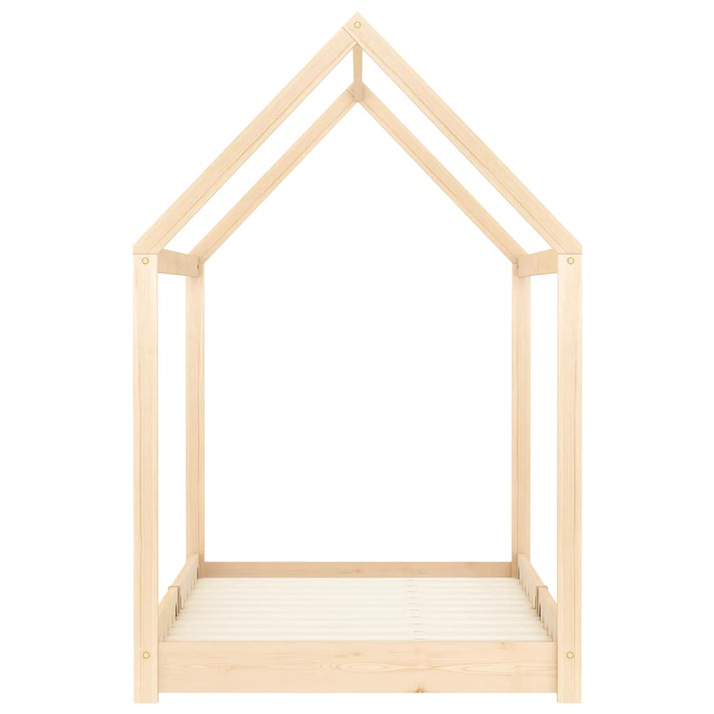 Kids Bed Frame Solid Pine Wood 90x200 cm
