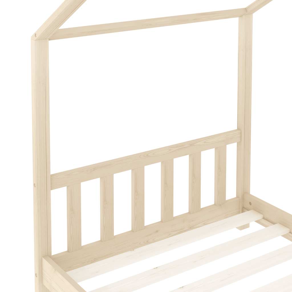 Kids Bed Frame Solid Pine Wood 80x160 cm