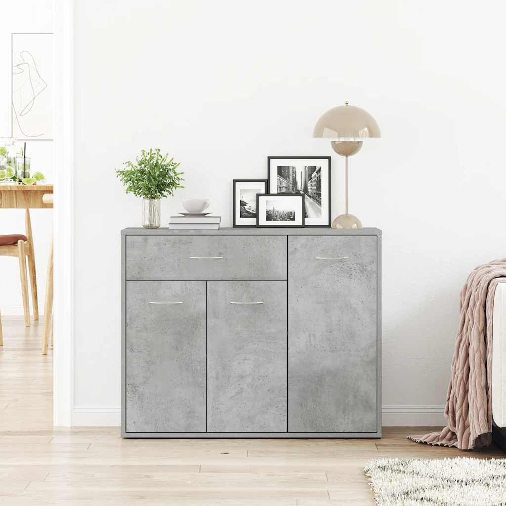 Sideboard Concrete Grey 88x30x70 cm Engineered Wood