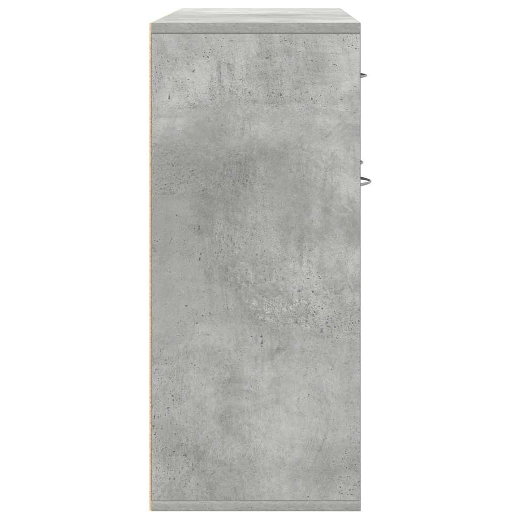 Sideboard Concrete Grey 88x30x70 cm Engineered Wood