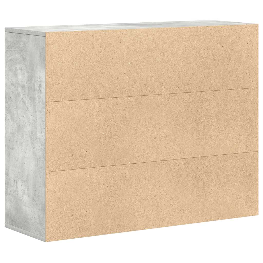 Sideboard Concrete Grey 88x30x70 cm Engineered Wood