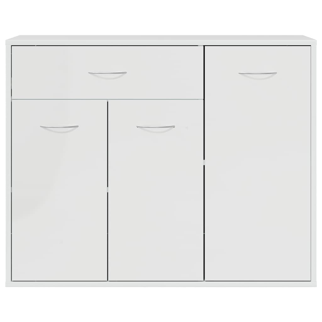 Sideboard High Gloss White 88x30x70 cm Engineered Wood