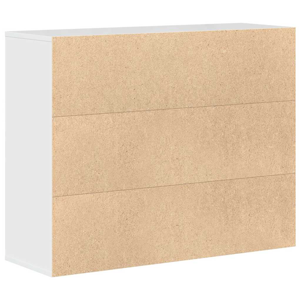 Sideboard High Gloss White 88x30x70 cm Engineered Wood