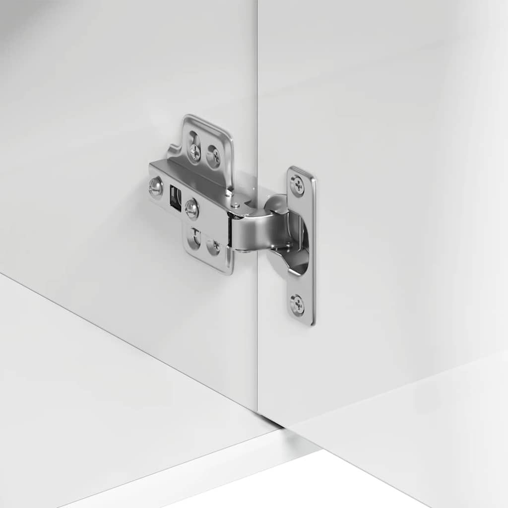 Sideboard High Gloss White 88x30x70 cm Engineered Wood