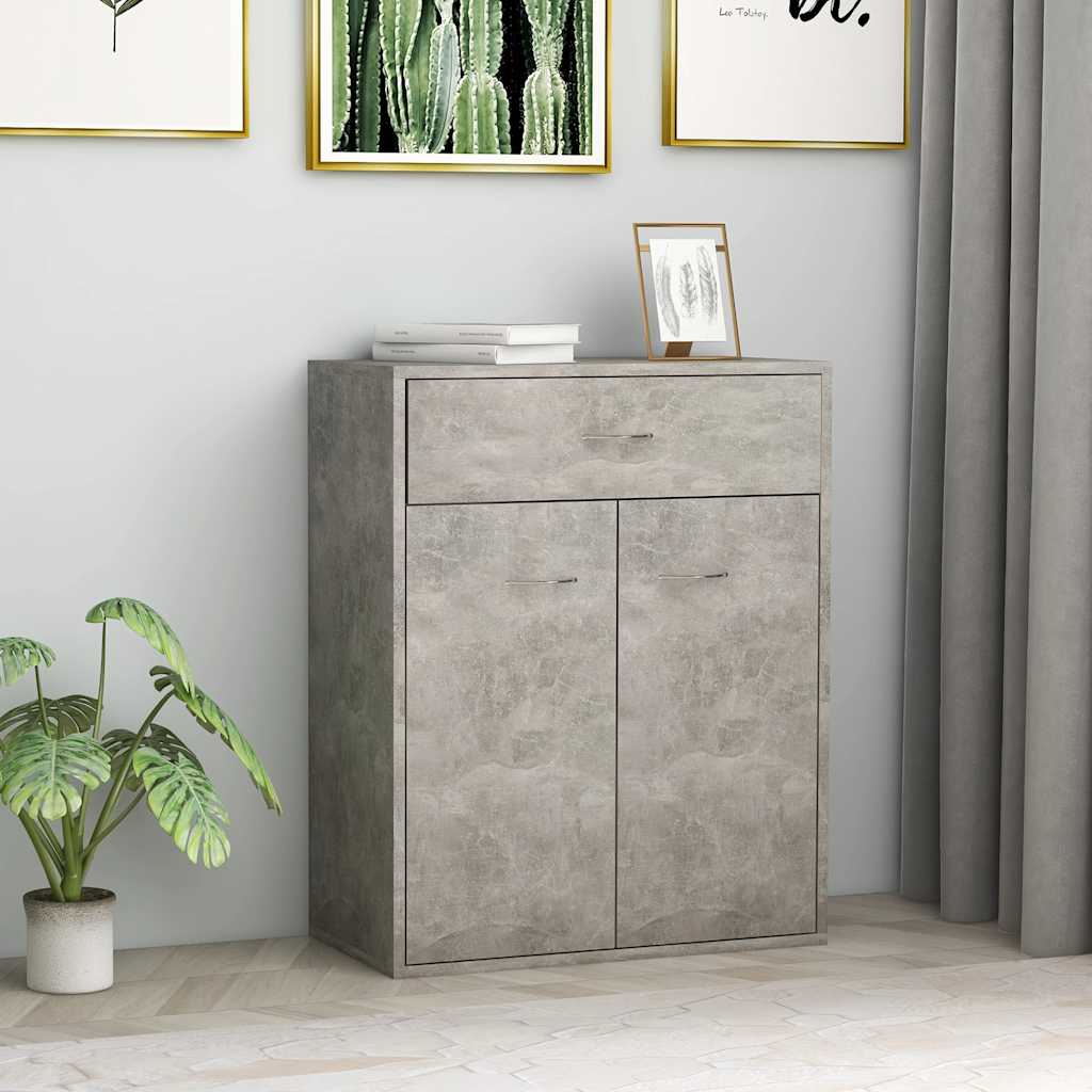 Sideboard Concrete Grey 60x30x75 cm Engineered Wood