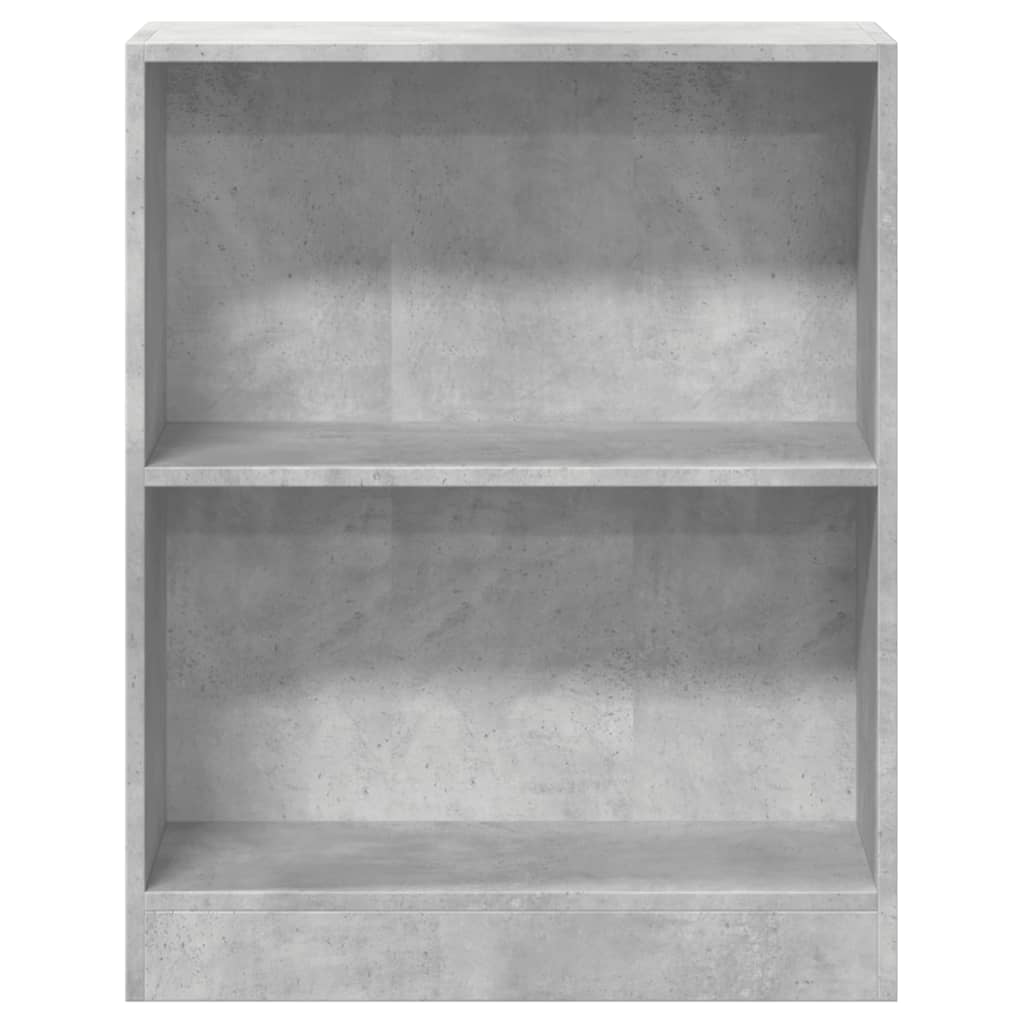 Bookshelf Concrete Grey 60x24x76 cm Engineered Wood