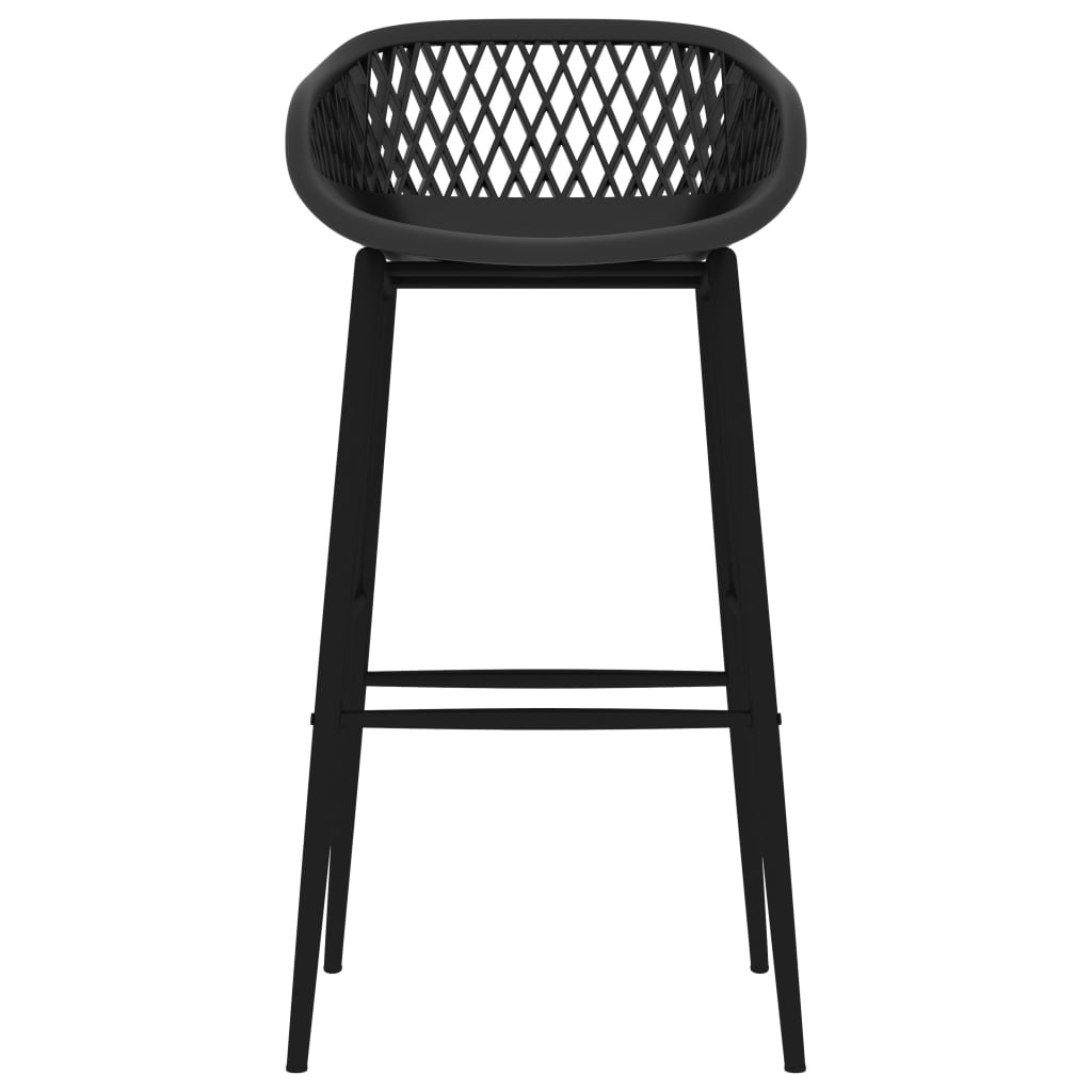 Bar Chairs 2 pcs Black