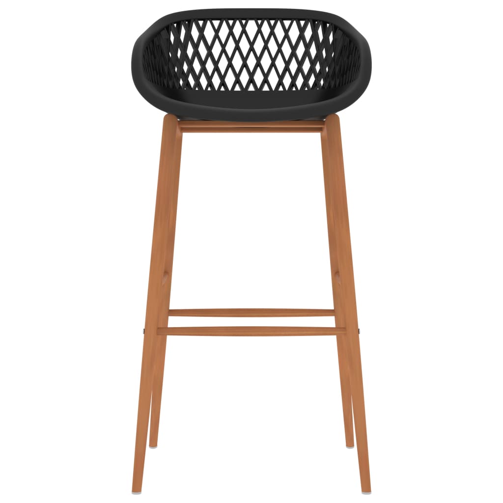 Bar Chairs 2 pcs Black