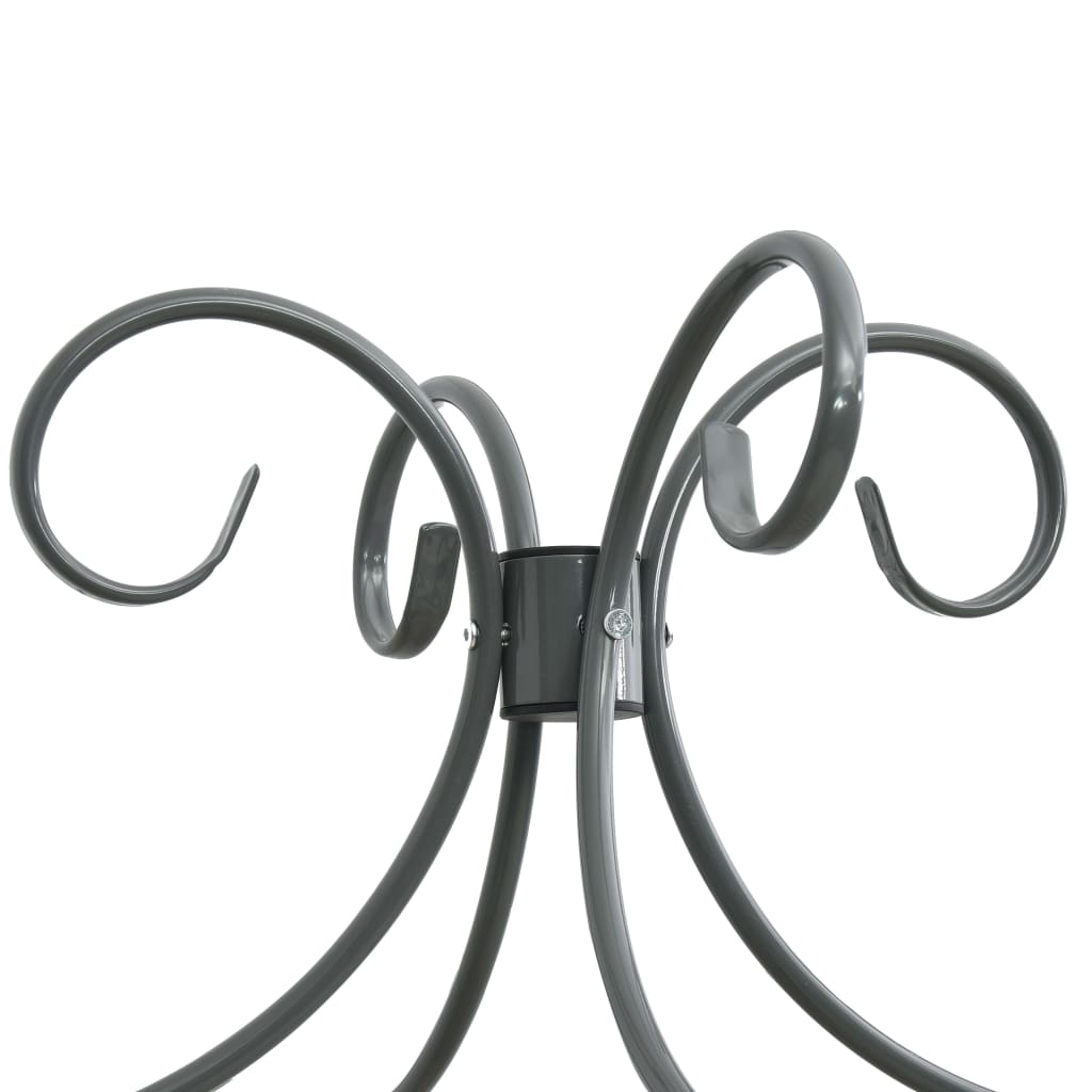 284482 vidaXL Canopy Bed Frame without Mattress Grey Metal 120x200 cm