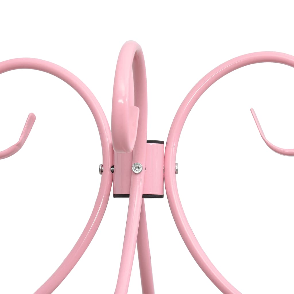 284488 vidaXL Canopy Bed Frame without Mattress Pink Metal 120x200 cm