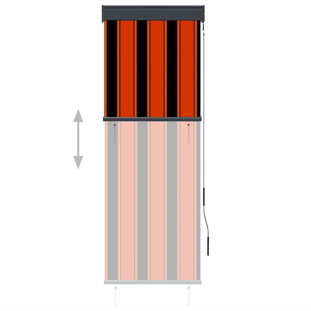 Outdoor Roller Blind 60x250 cm Orange and Brown