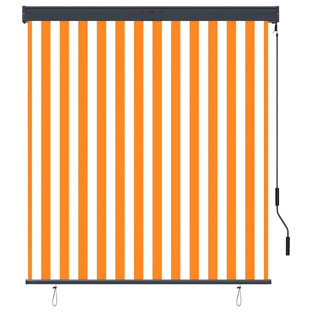 Outdoor Roller Blind 140x250 cm White and Orange