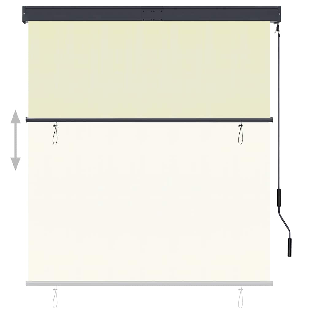 Outdoor Roller Blind 140x250 cm Cream