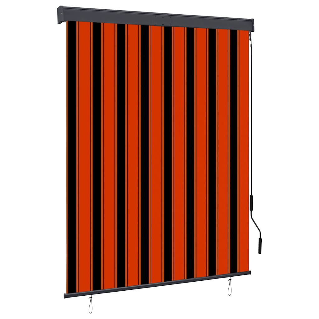 Outdoor Roller Blind 140x250 cm Orange and Brown