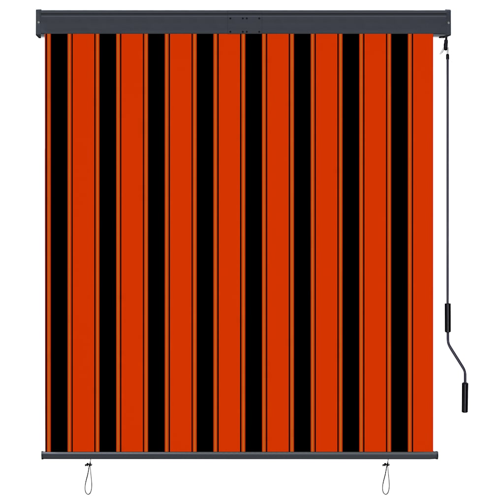 Outdoor Roller Blind 140x250 cm Orange and Brown