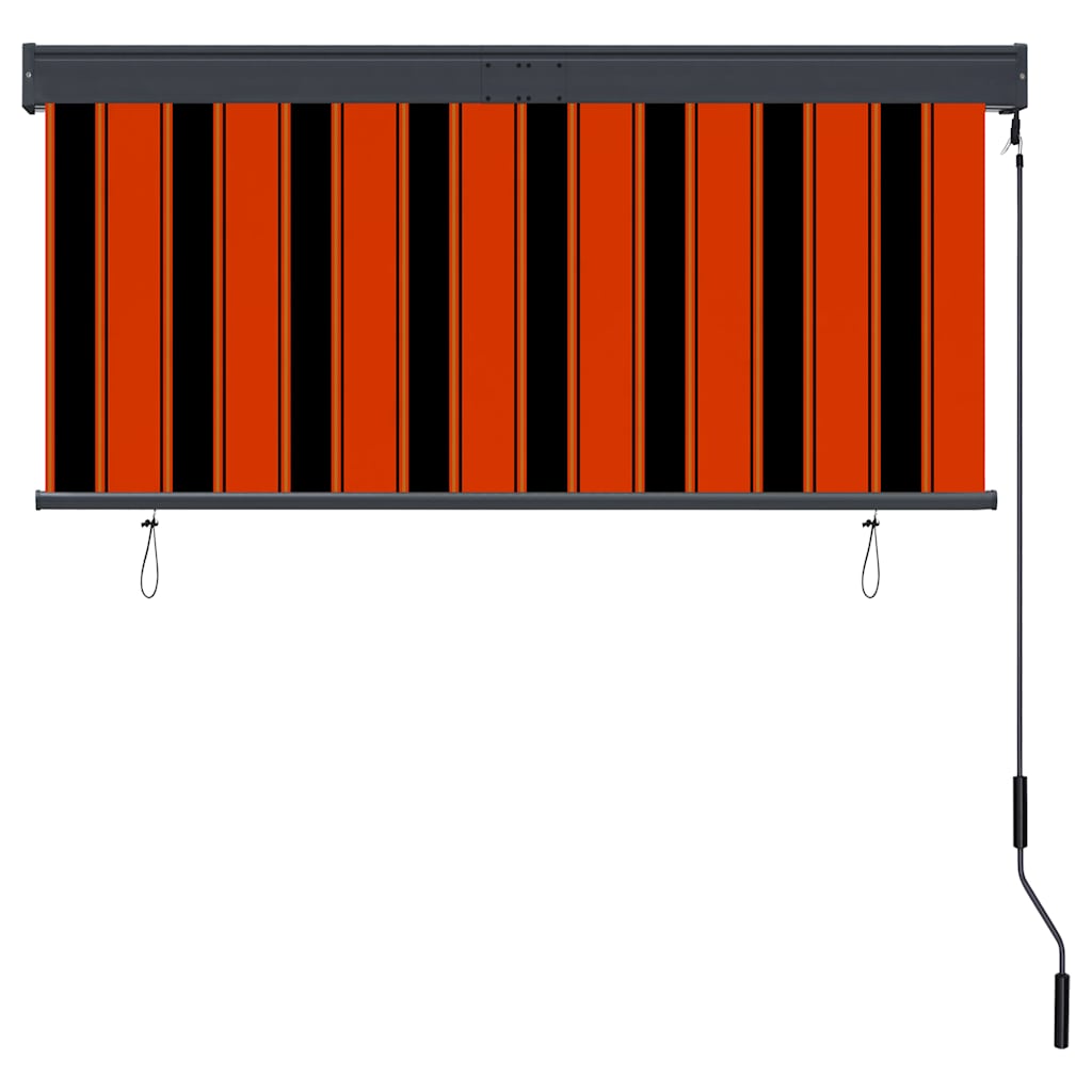 Outdoor Roller Blind 140x250 cm Orange and Brown