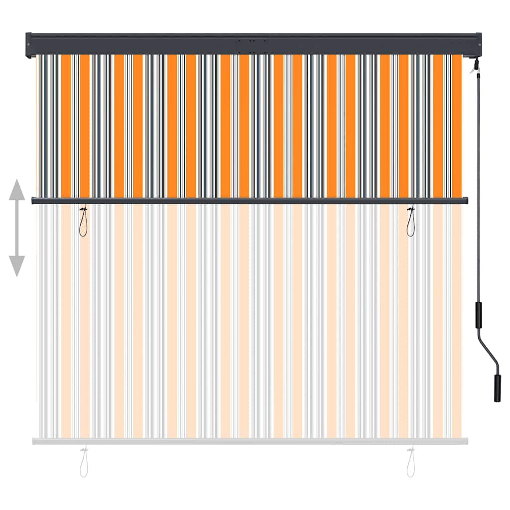 Outdoor Roller Blind 160x250 cm Yellow and Blue