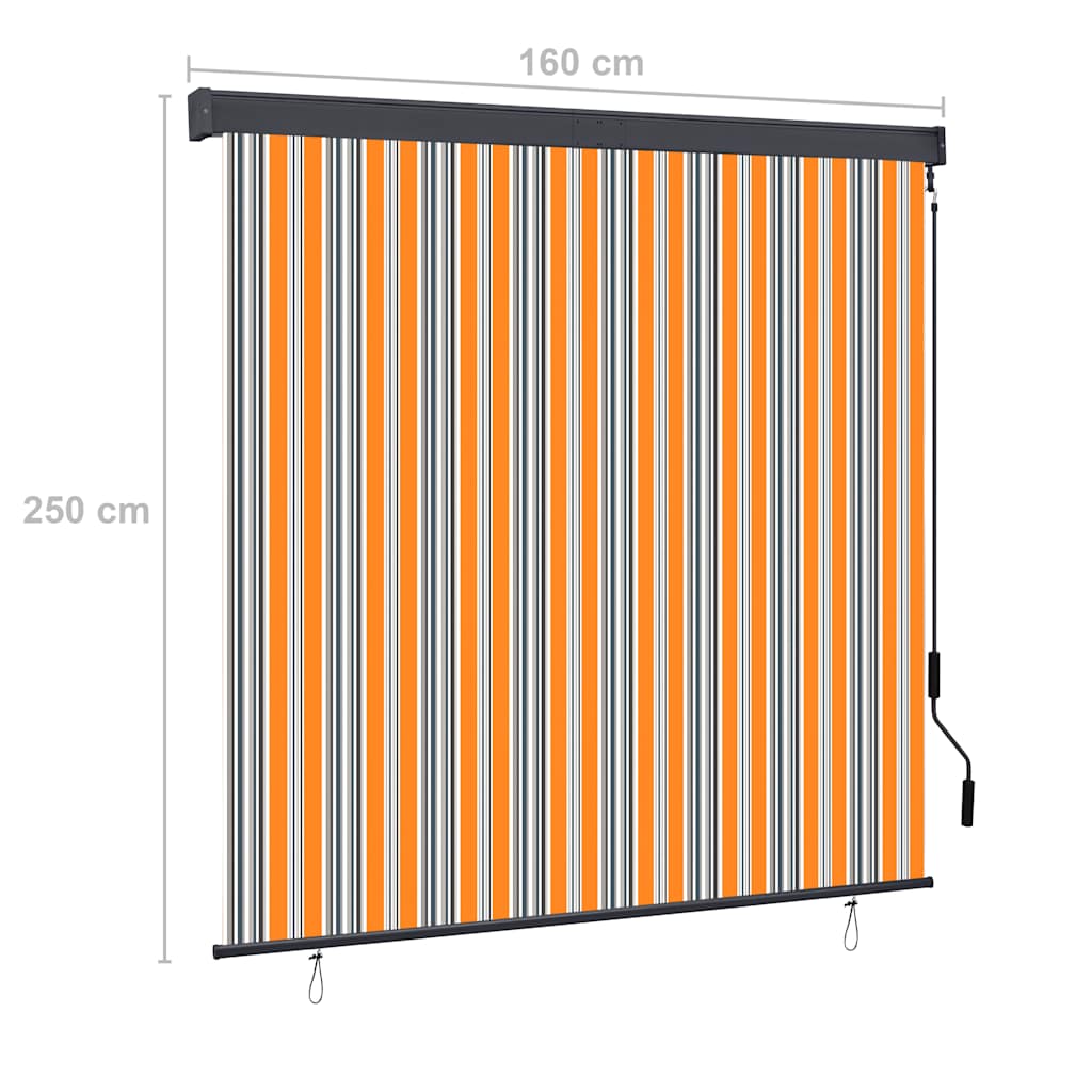 Outdoor Roller Blind 160x250 cm Yellow and Blue