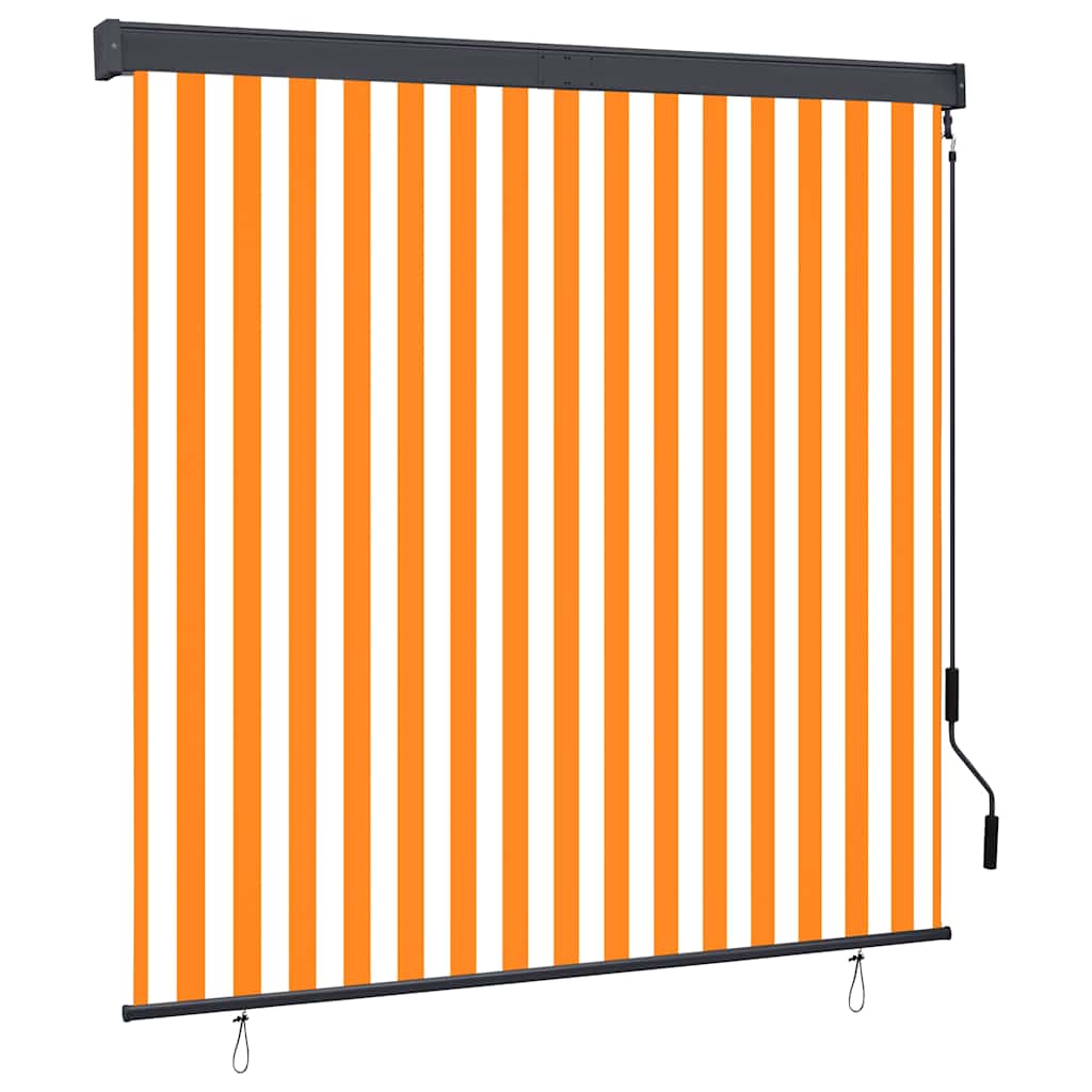 Outdoor Roller Blind 160x250 cm White and Orange