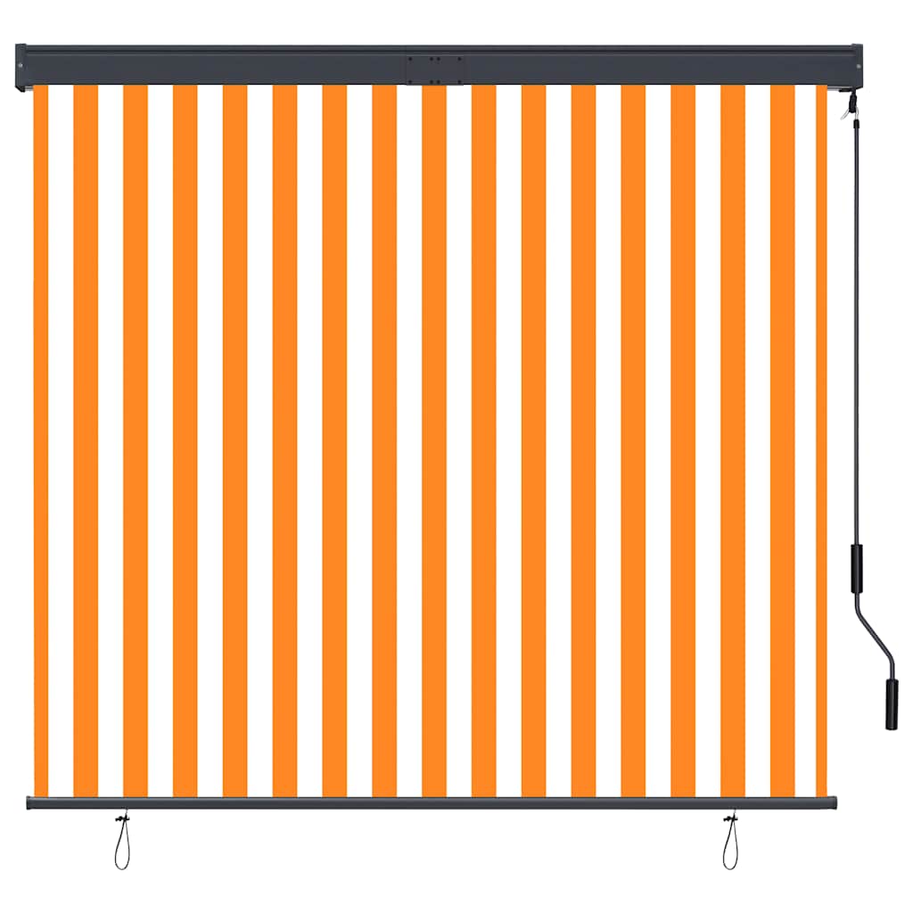 Outdoor Roller Blind 160x250 cm White and Orange