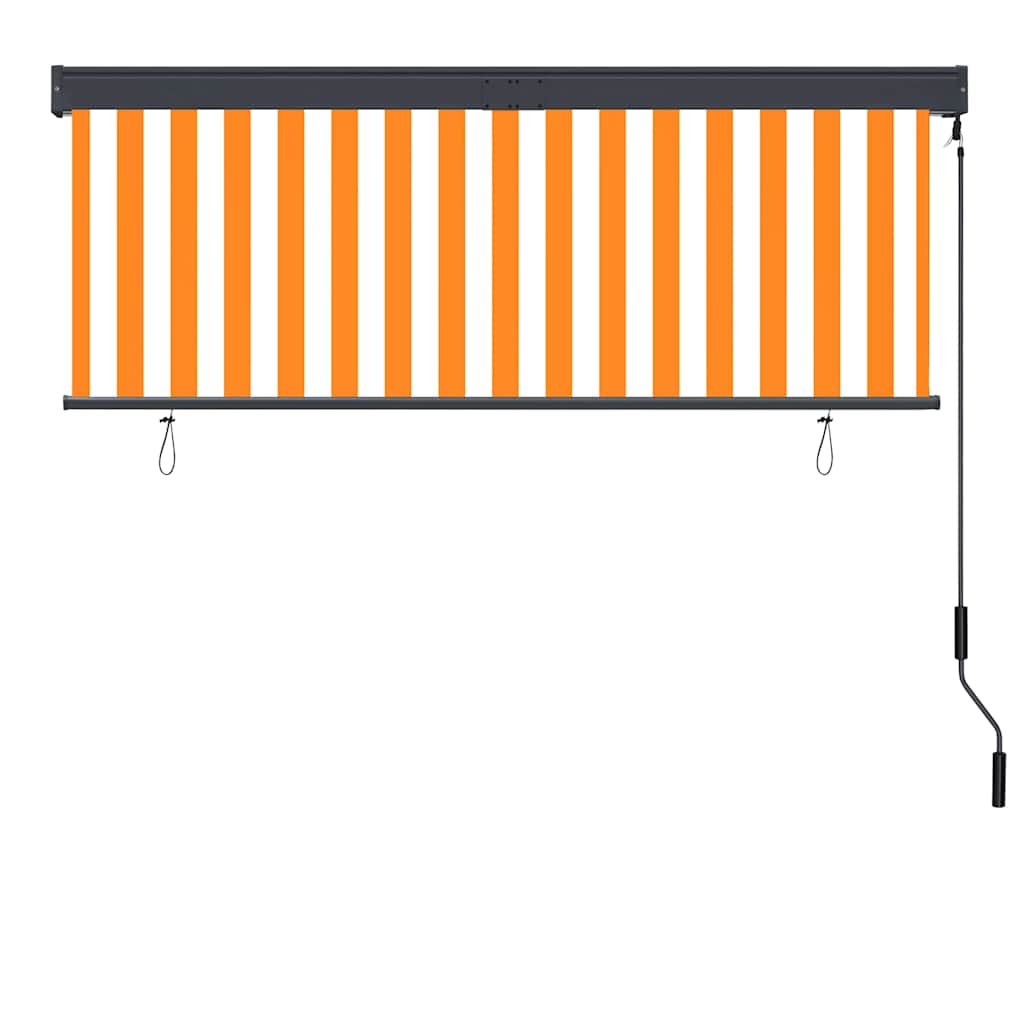 Outdoor Roller Blind 160x250 cm White and Orange