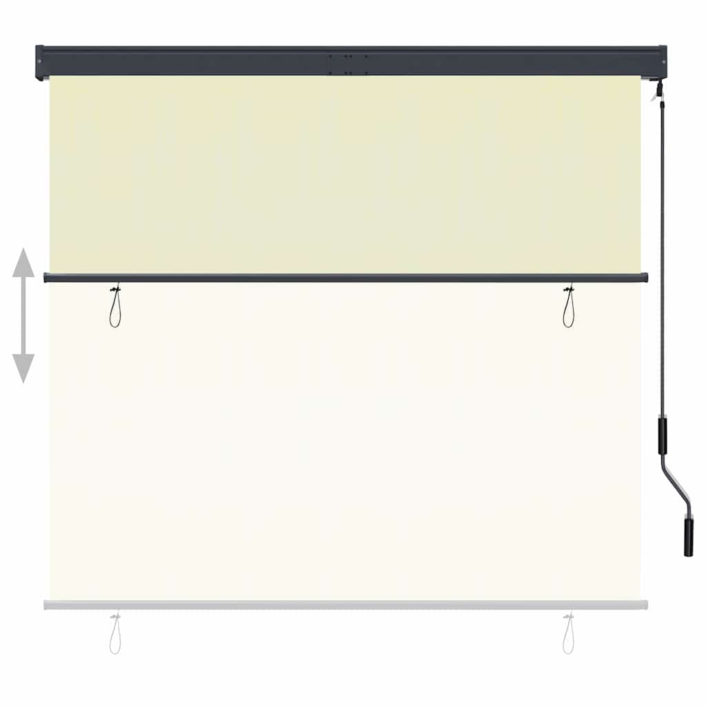 Outdoor Roller Blind 160x250 cm Cream