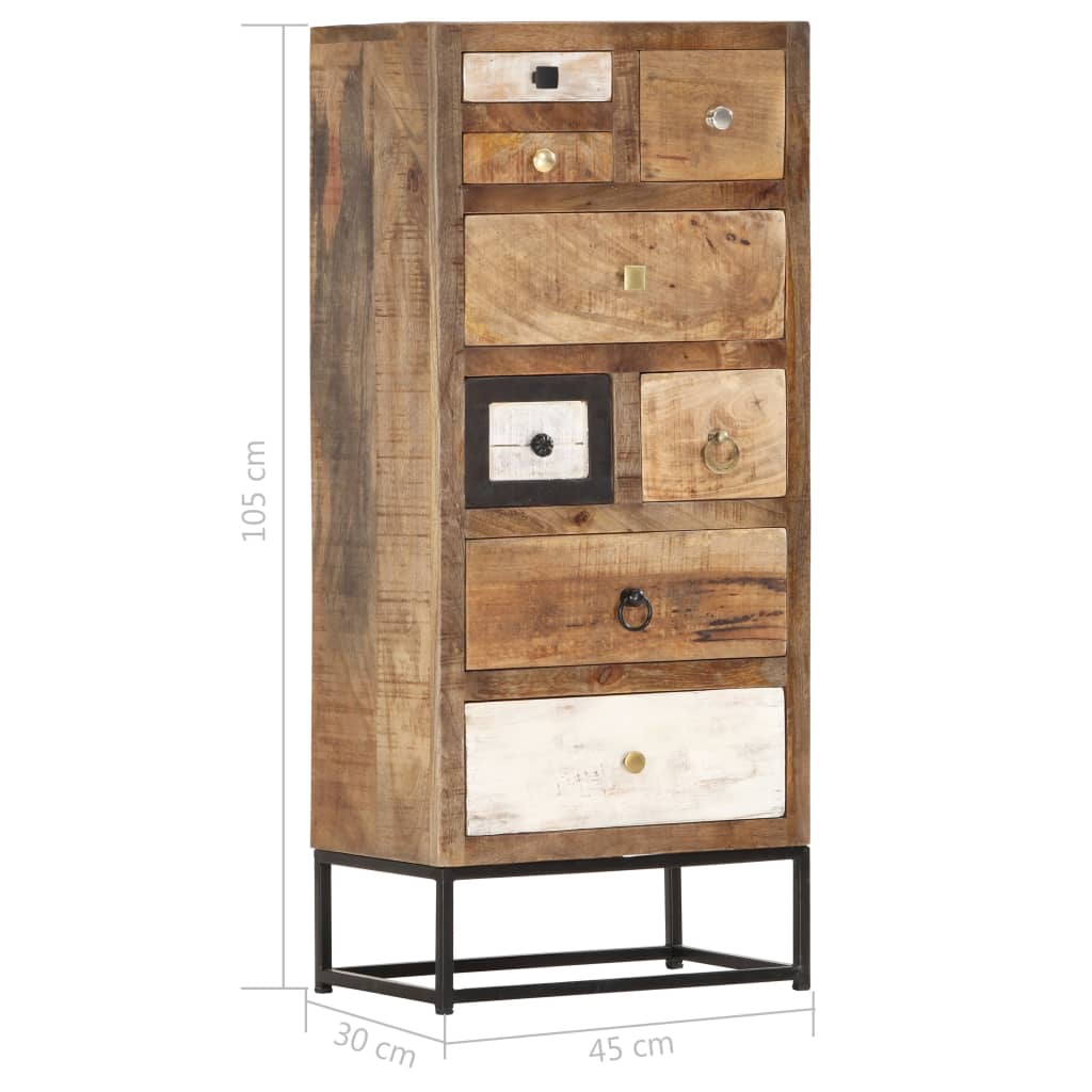 Drawer Cabinet 45x30x105 cm Solid Reclaimed Wood