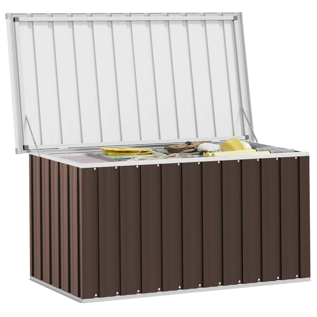 Garden Storage Box Brown 129x67x65 cm
